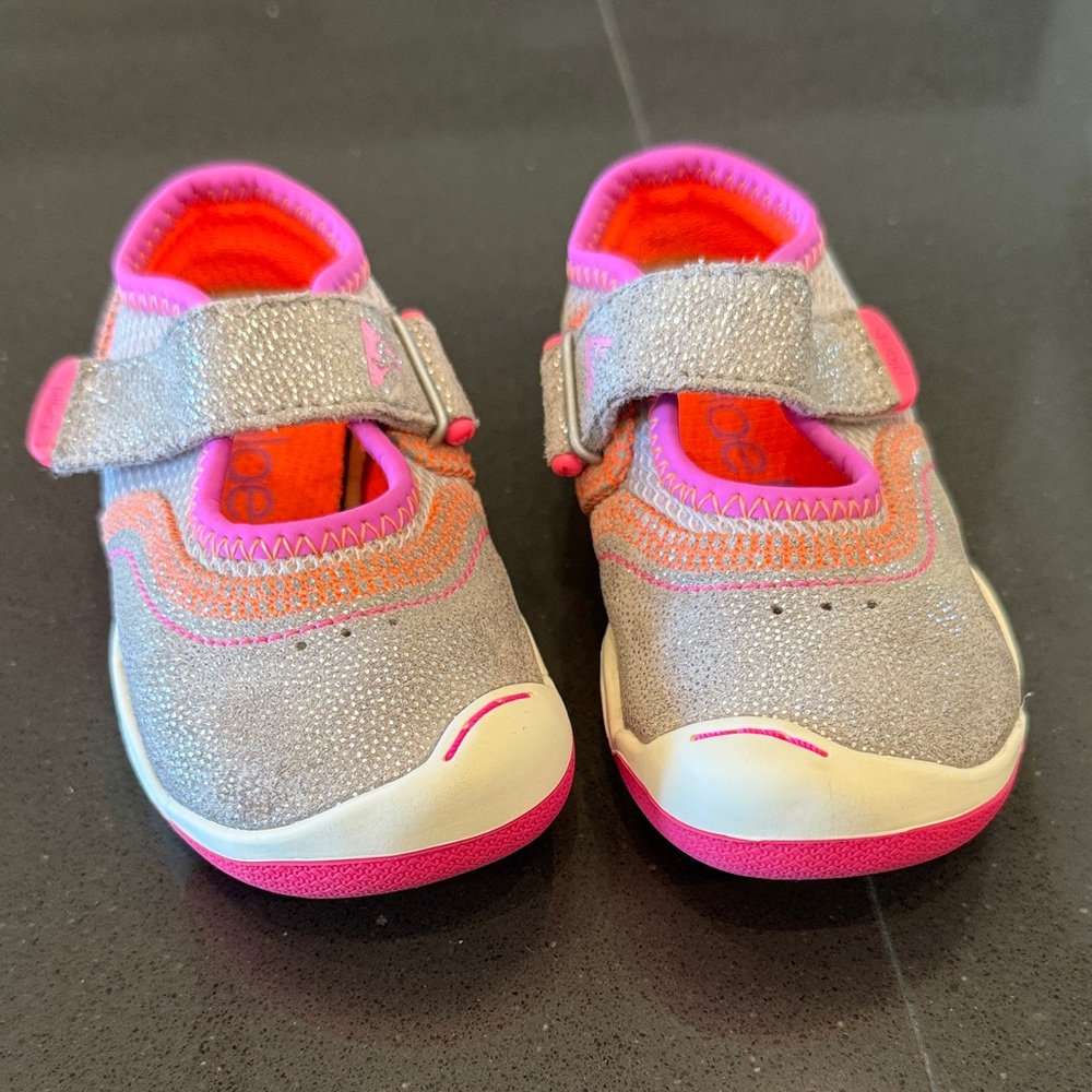 PLAE Emme Silver and Pink Shoes size 6